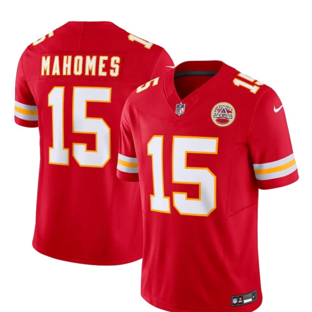 Nike Red and White Football Jersey